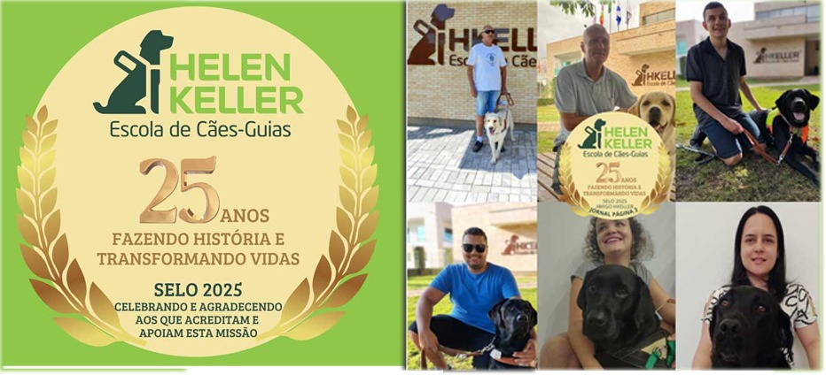 Escola de Cães-Guia Helen Keller lança selo pelos seus 25 anos